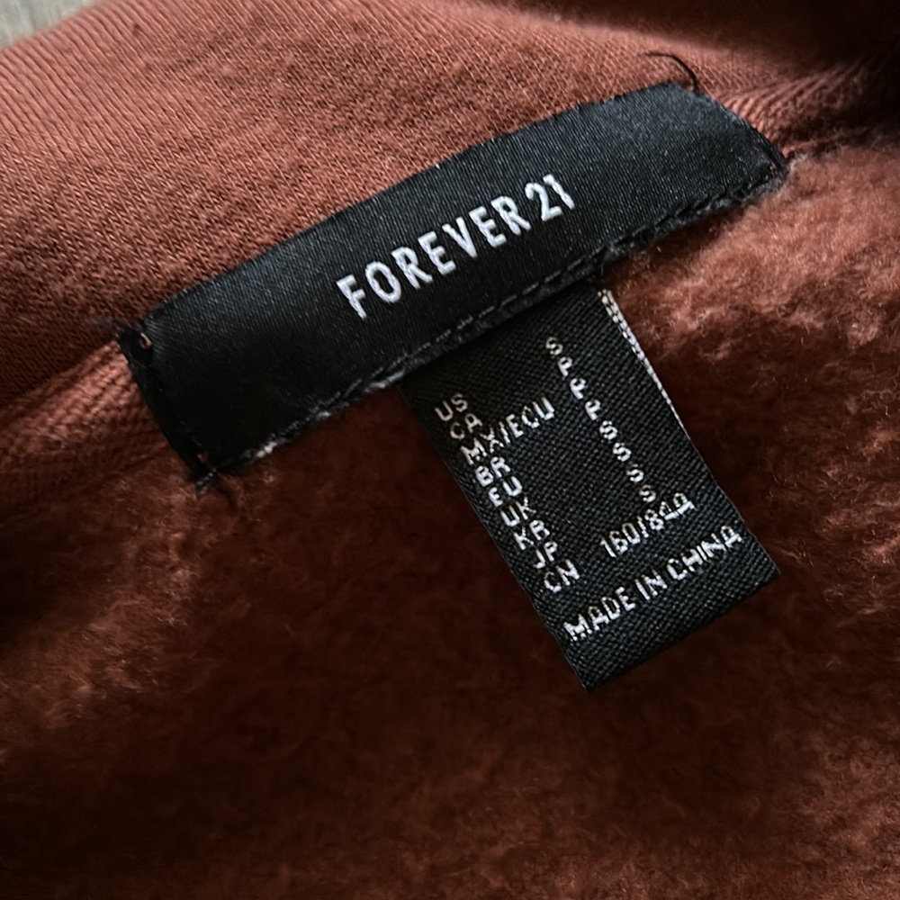 Forever 21 French Terry Trench Coat - Brown - Picture 8 of 11